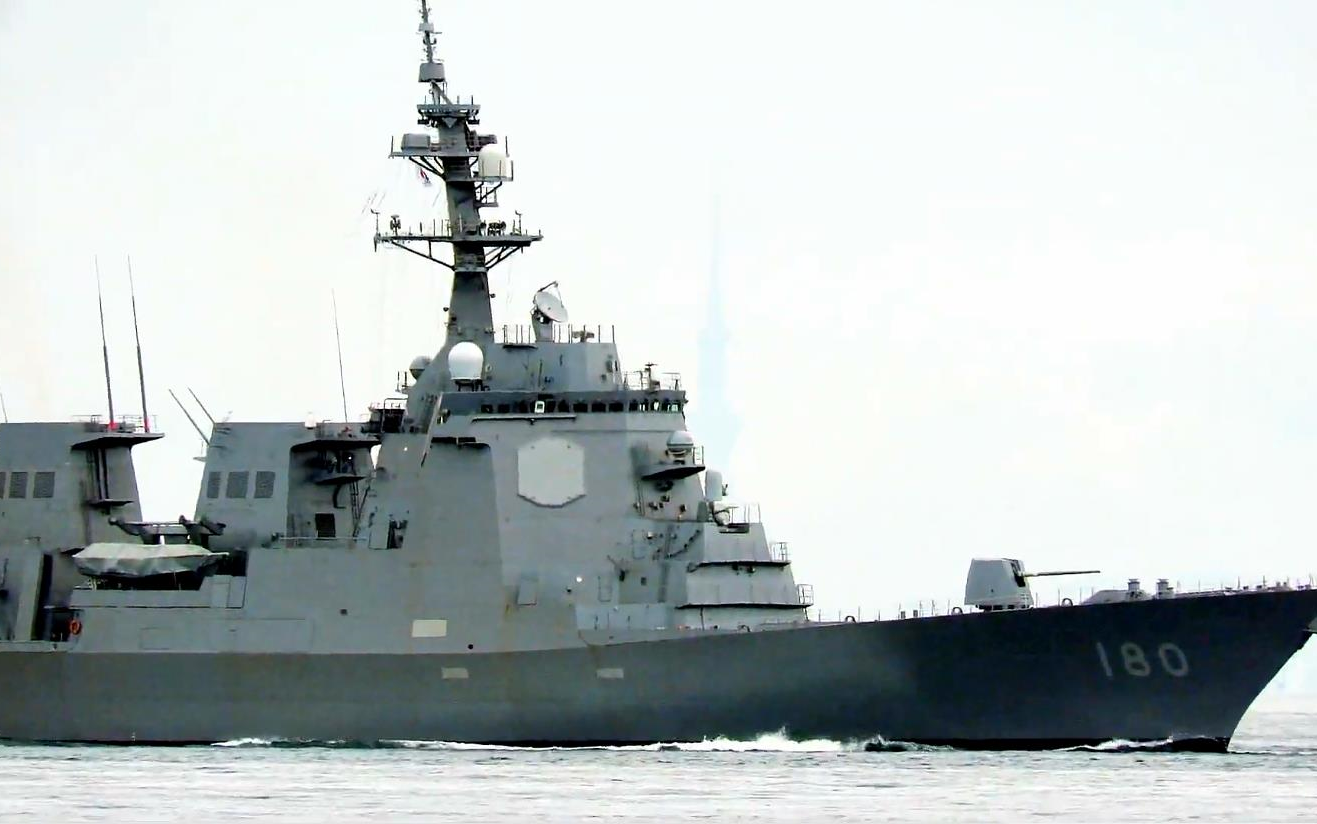 jmu矶子船厂摩耶级驱逐舰羽黑号ddg180第一次海试浦贺水道南航2020623