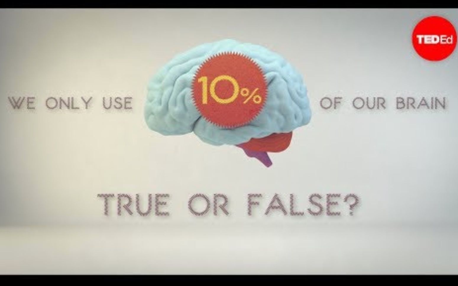 [图]【Ted-ED】你用了多少程度的大脑 What Percentage Of Your Brain Do You Use