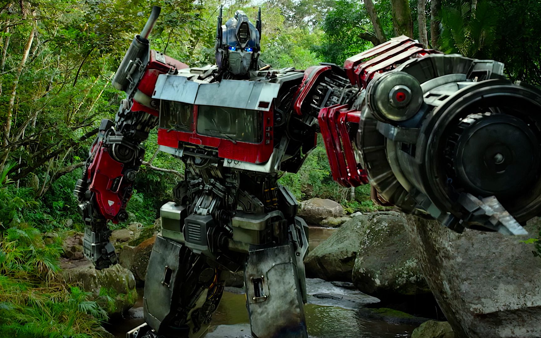 变形金刚7超能勇士崛起,擎天柱猩猩队长联合,远古之力势不可挡