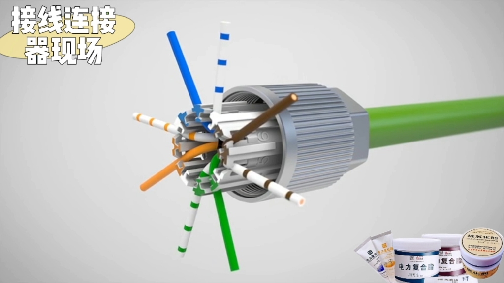 直击现场!线缆和连接器,如此相连接,看懂了吗?#电气工程 #接头连接器#国网互联导电膏哔哩哔哩bilibili