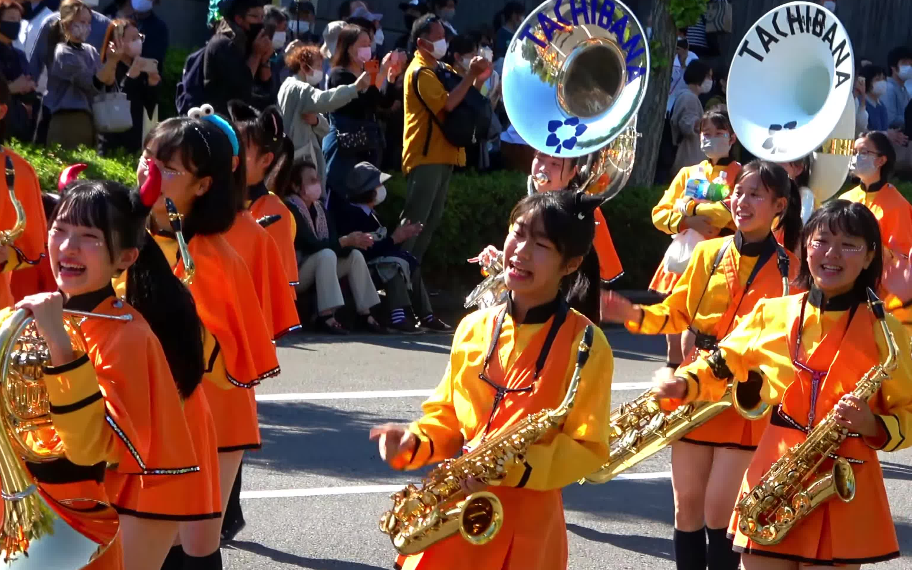 【4k】京都橘高校吹奏楽部 别府行进嘉年华视频 2021 全行程 全曲収録