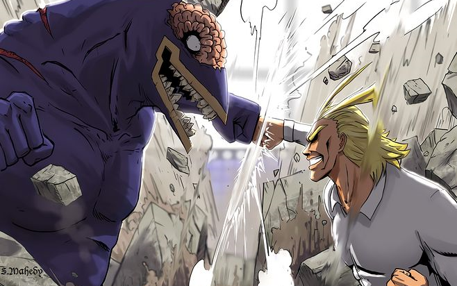 《我的英雄学院:一人的正义》 欧尔麦特 vs 快乐脑无_哔哩哔哩 (゜-゜