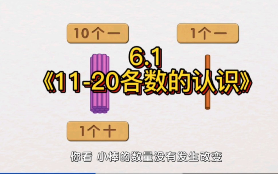 [图]【人教版】一年级上册6.1《11-20各数的认识》