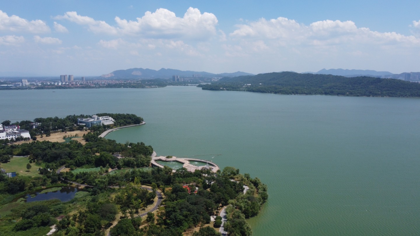 湖南岳阳,南湖航拍