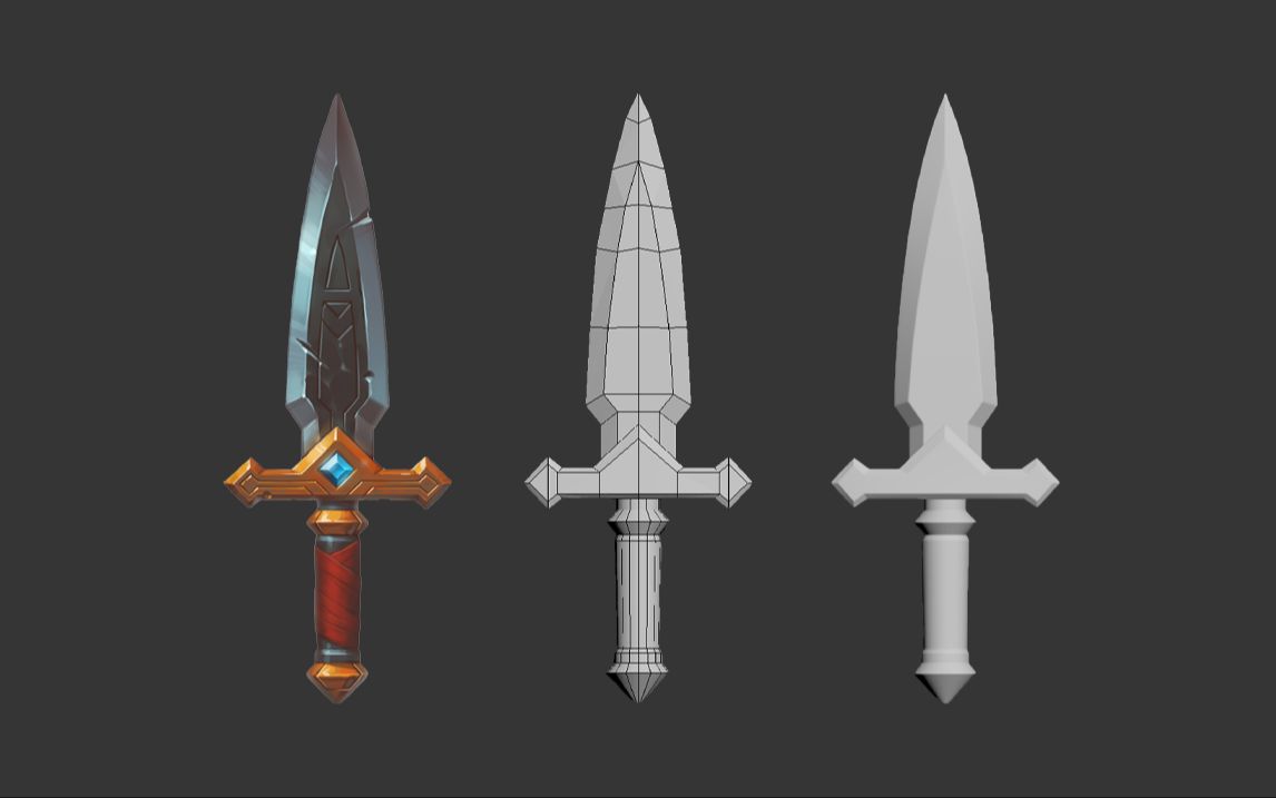 9分钟零基础小白也能学会的小刀武器建模教程,零基础