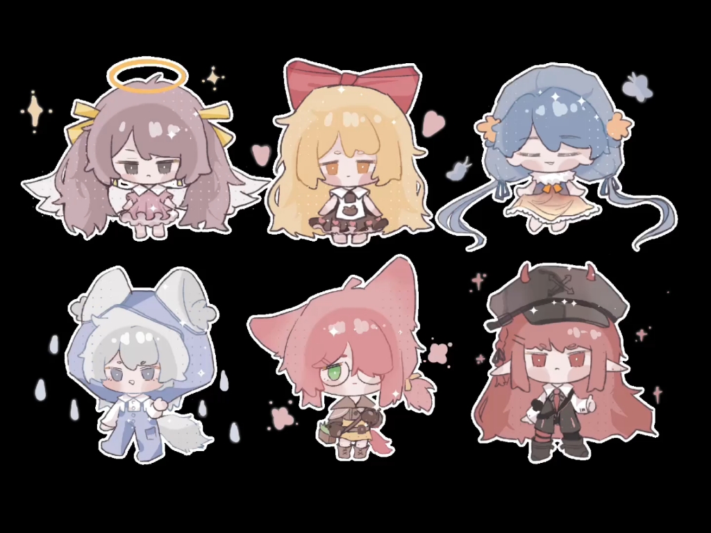 【procreate】六只简单q版小人