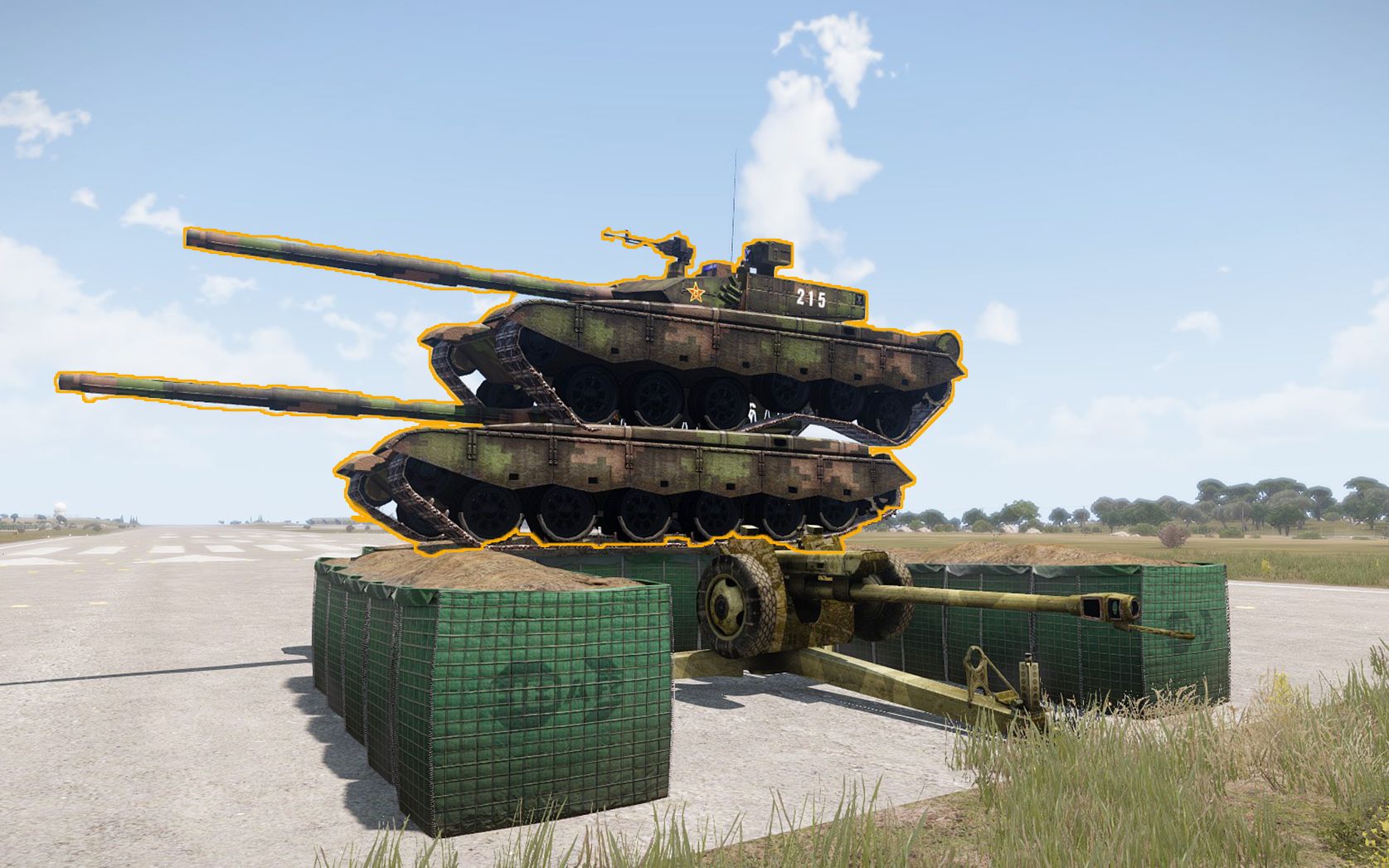 武装突袭3妖孽火炮一开火就会飞