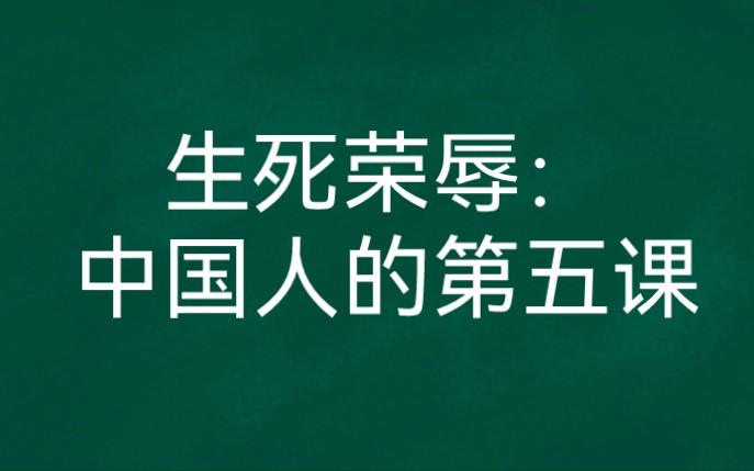 玄览明鉴(四十)生死荣辱:中国人的第五课哔哩哔哩bilibili