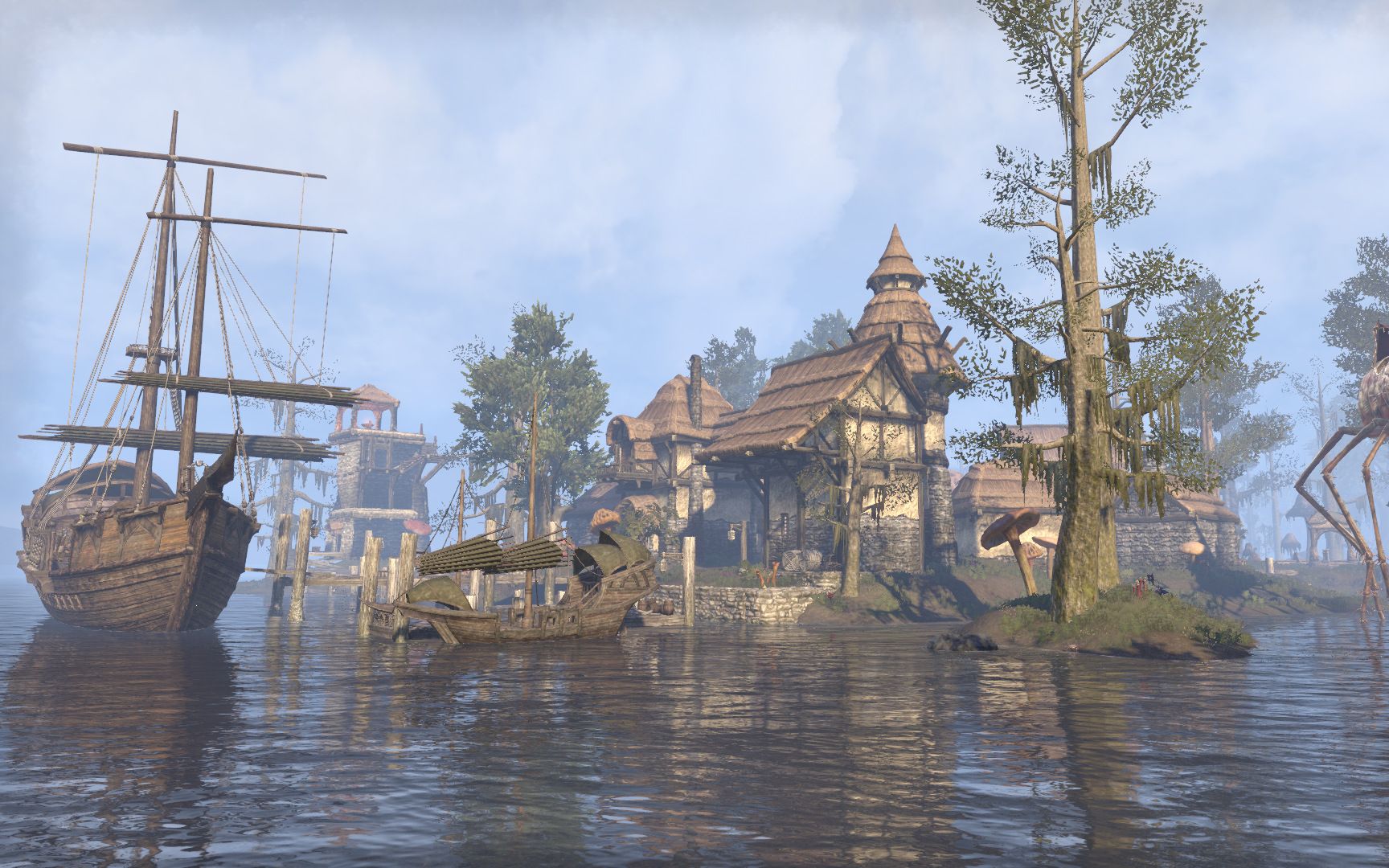 用虚幻引擎5 重置 上古卷轴3晨风 的港口小镇 辛达·尼