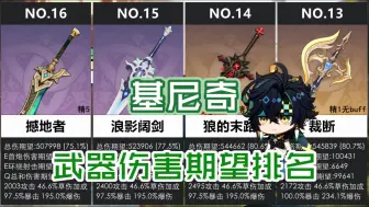 Download Video: 【原神】基尼奇武器伤害期望排名，基尼奇武器伤害对比、武器选择、命座提升。