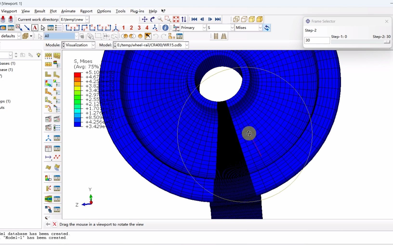 轮轨滚动接触应力仿真分析流程(SolidWorks+Hypermesh+ABAQUS联合仿真)轮轨接触非线性哔哩哔哩bilibili