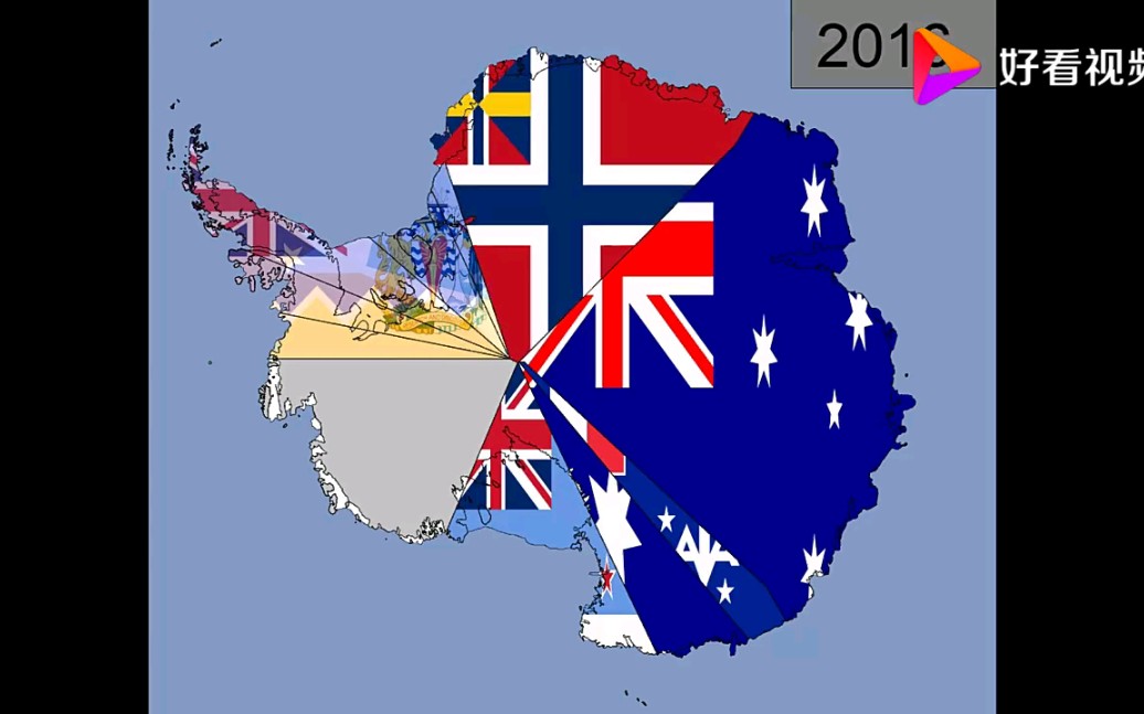 南极洲各国势力范围西班牙16世纪开始抢占澳大利亚抢占最多