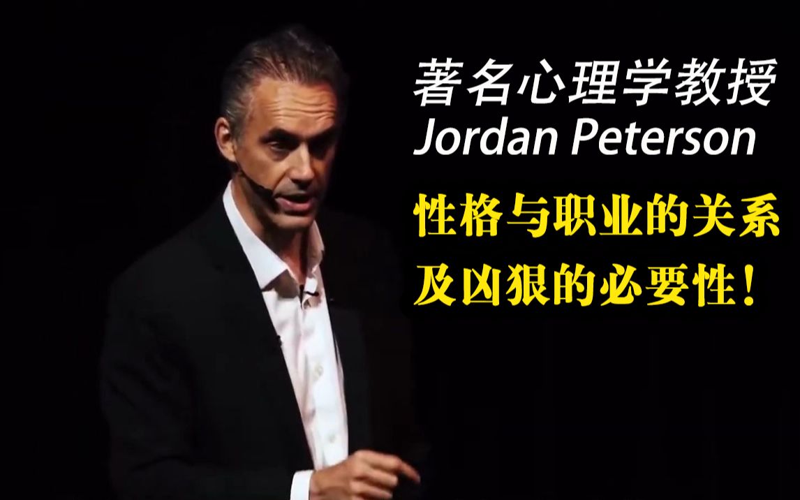 著名心理学教授Jordan Peterson:性格与职业关系,以及凶狠的必要性!哔哩哔哩bilibili