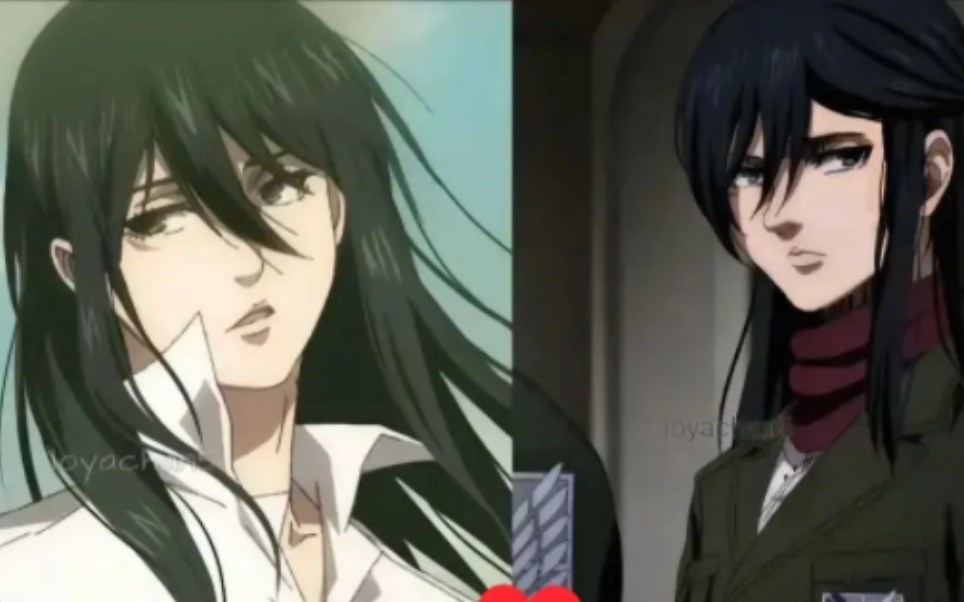 假如三笠是长发