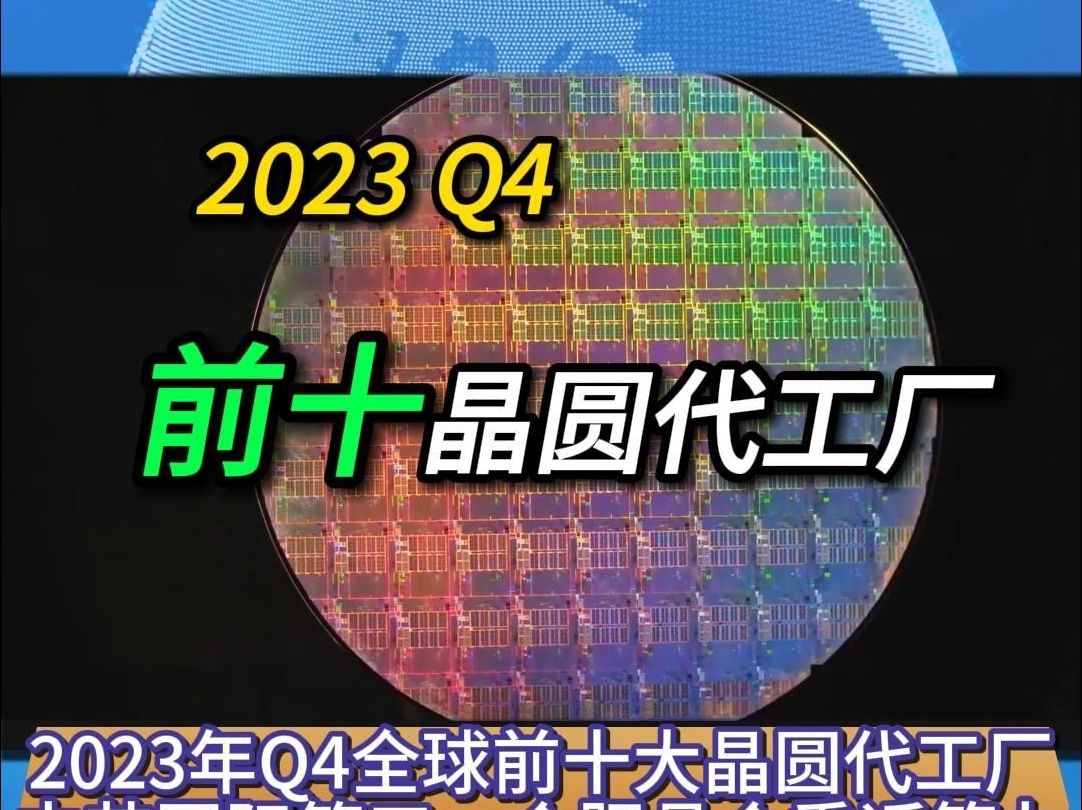 2023年Q4全球前十大晶圆代工厂:中芯国际第五,合肥晶合重返第九哔哩哔哩bilibili