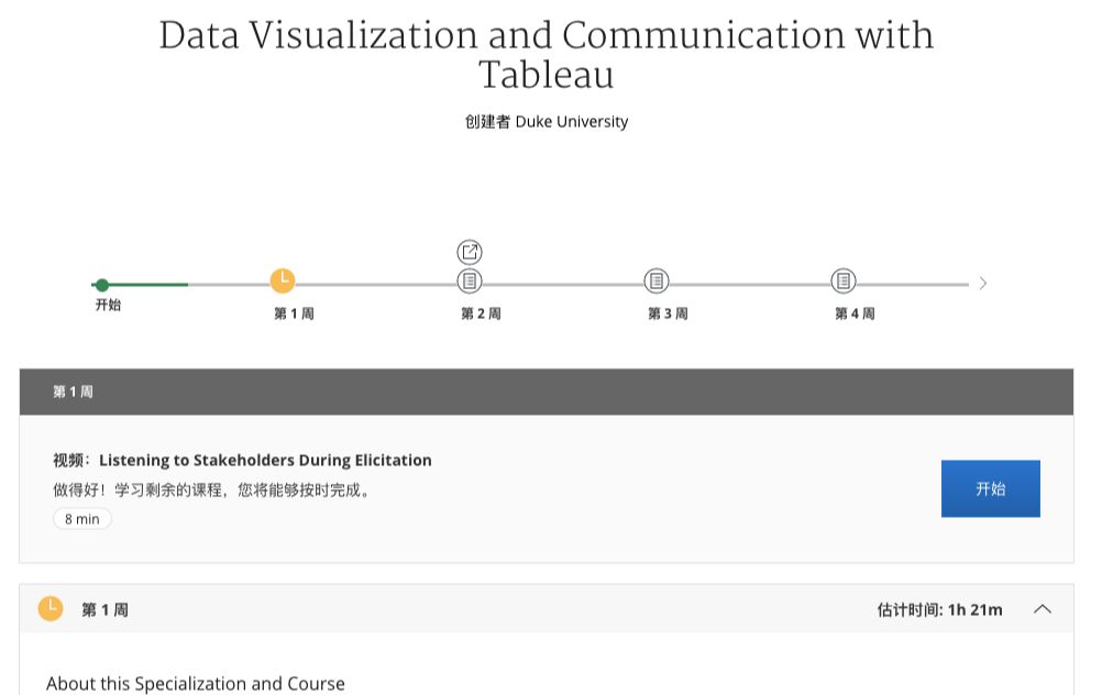 [图]Duke university公开课 中英双字 数据可视化以及Tableau coursera上最好的商业数据分析课程