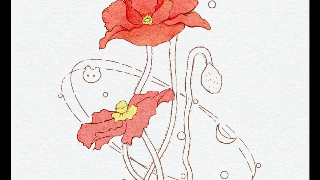 虞美人!ipad绘画!