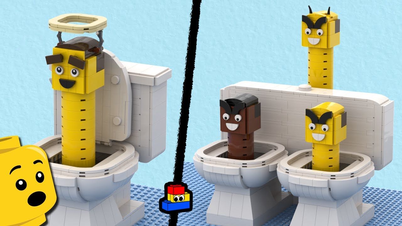 lego skibidi toilet_ 圣便器和三胞胎便器 holy to