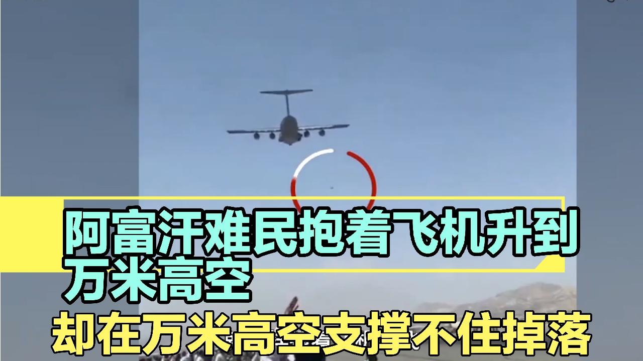 阿富汗难民抱着飞机升到万米高空,却在半空掉落,场面令人惋惜!
