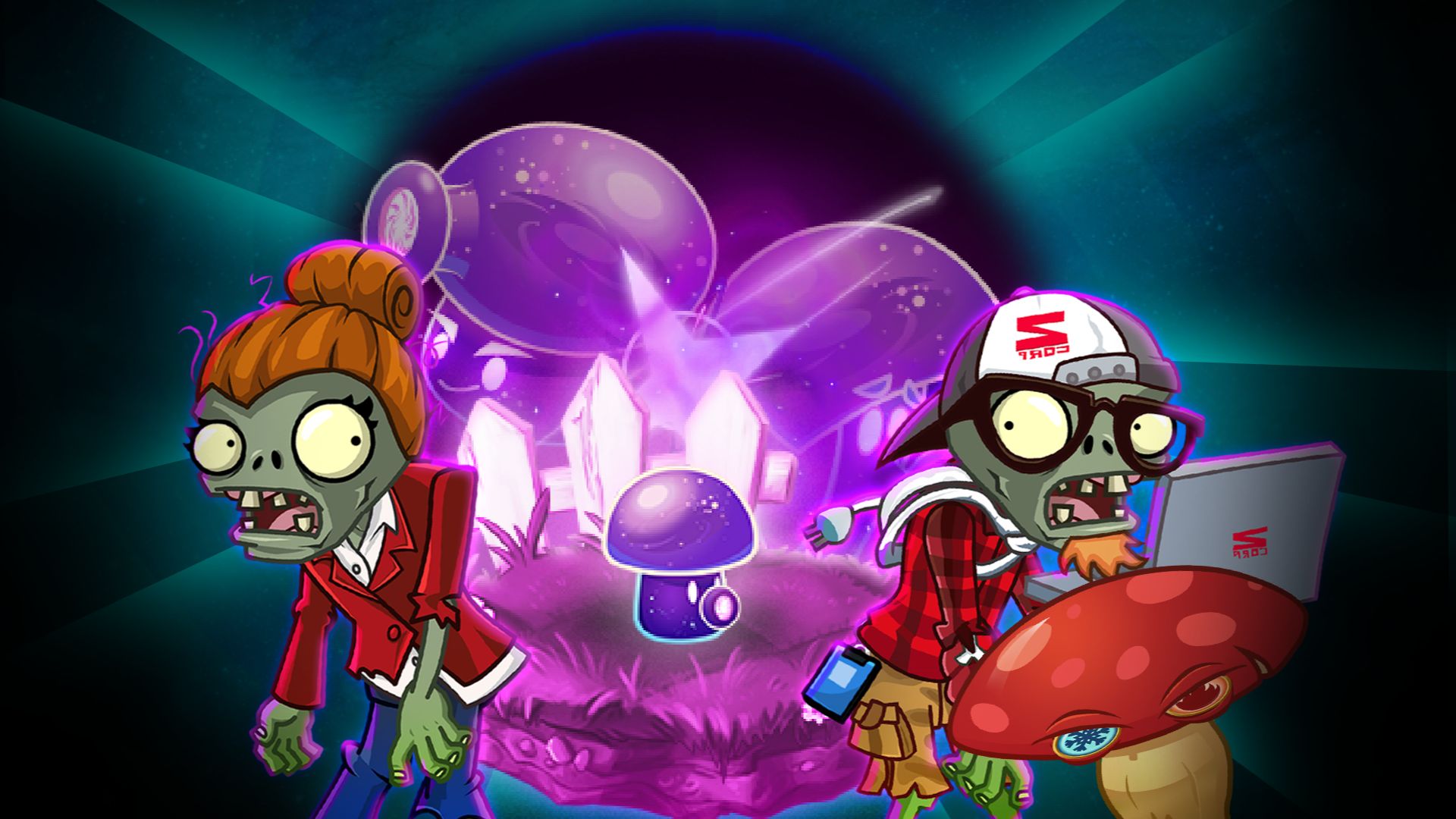 【pvz2中国版】老外眼中的月球蘑菇海报