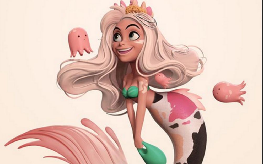 cg 女性角色美人鱼 三维模型 zbrush雕刻 角色制作全流程