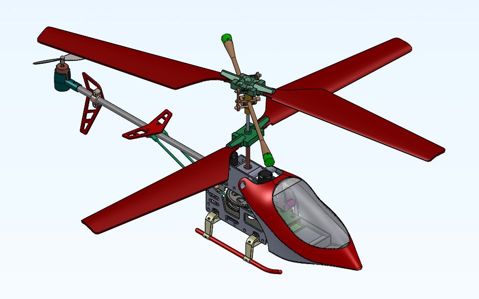 SolidWorks制作航模直升机模型(模型免费送)哔哩哔哩bilibili