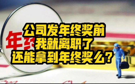 在公司发年终奖之前我就离职了,还能拿到年终奖么?哔哩哔哩bilibili