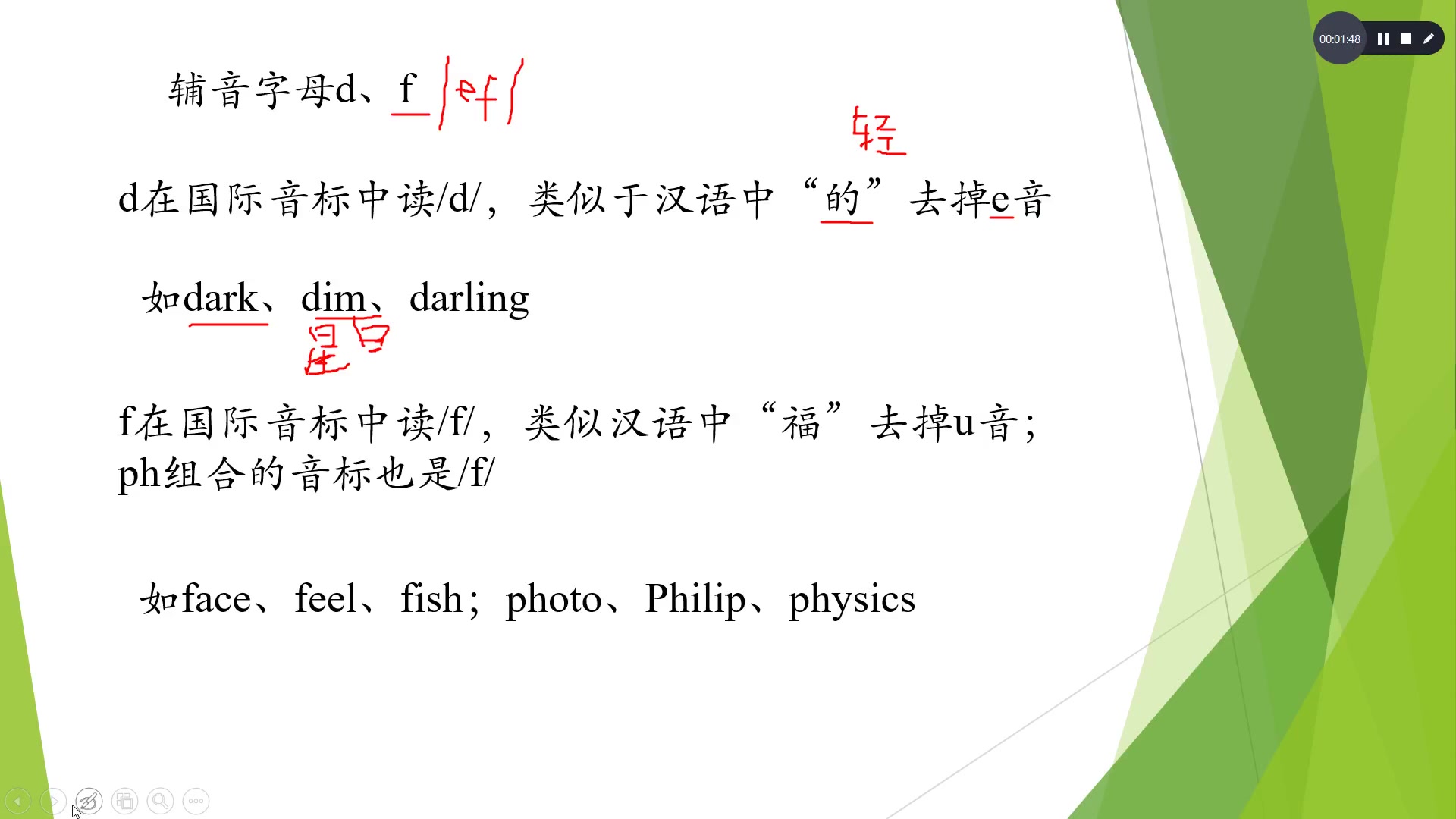 26个英语字母对应国际音标之d、f哔哩哔哩bilibili