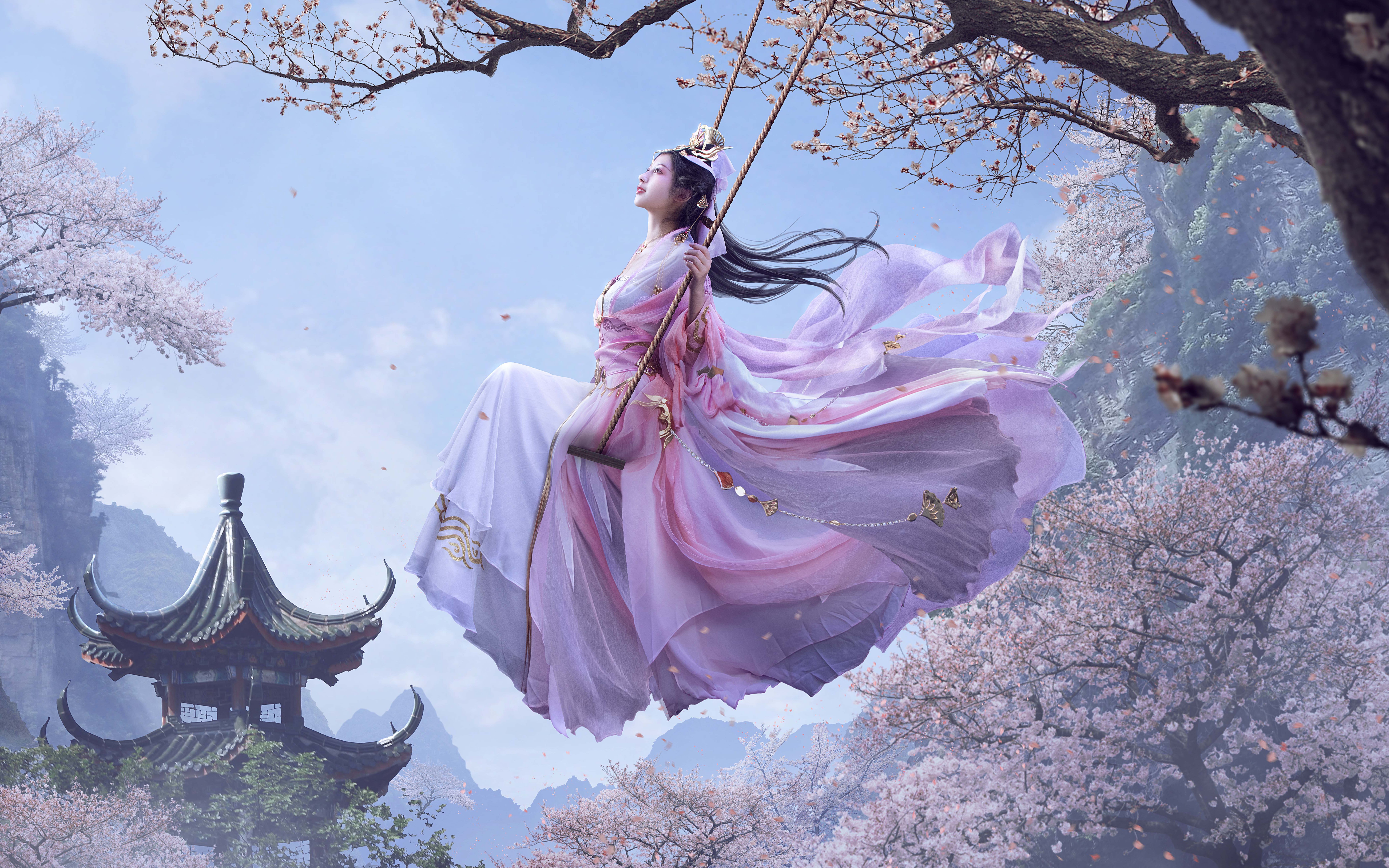 【cos后期过程展示】剑网三蓬莱鹤梦成女