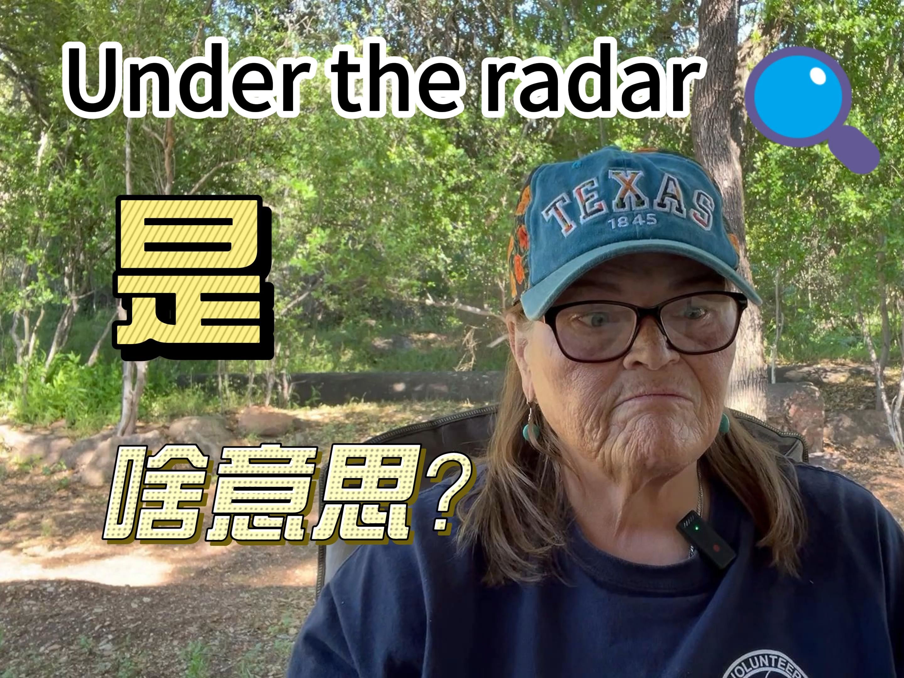 under the radar是什么意思?哔哩哔哩bilibili