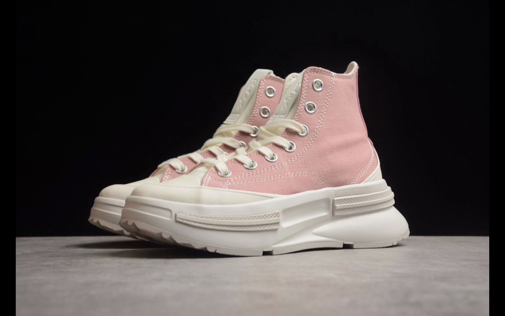 匡威 converse run star legacy 夹心厚底落日粉高帮帆布鞋a00873c