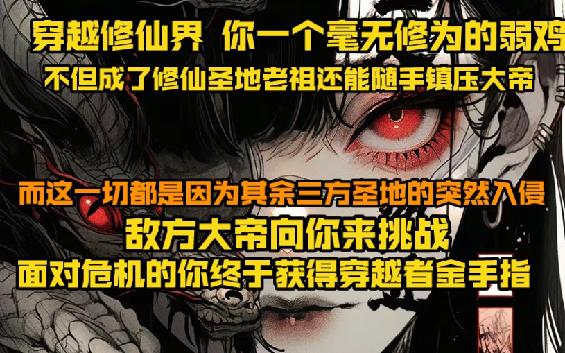 [图]穿越修仙界你一个毫无修为的弱鸡不但成了修仙圣地老祖还能随手镇压大帝。而这一切都是因为其余三方圣地的突然入侵，敌方大帝向你来挑战。面对危机的你终于获得穿越者金手指