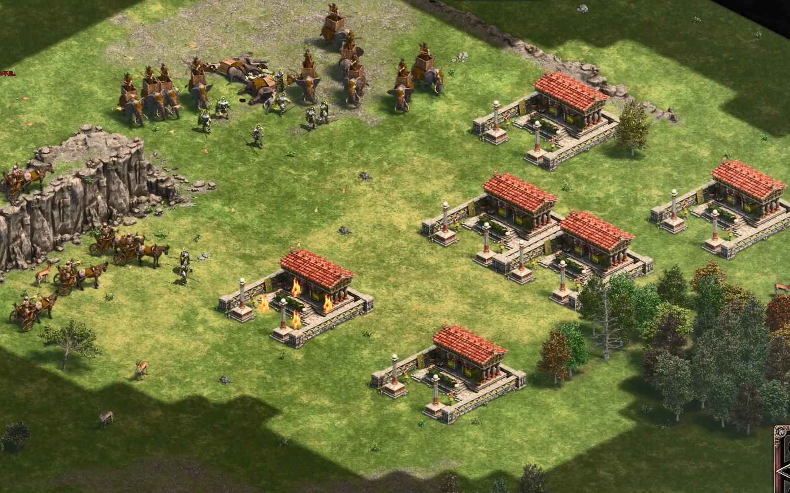 【帝国时代1:决定版】2v2遭重的一局,被两个战车民族无情虐杀