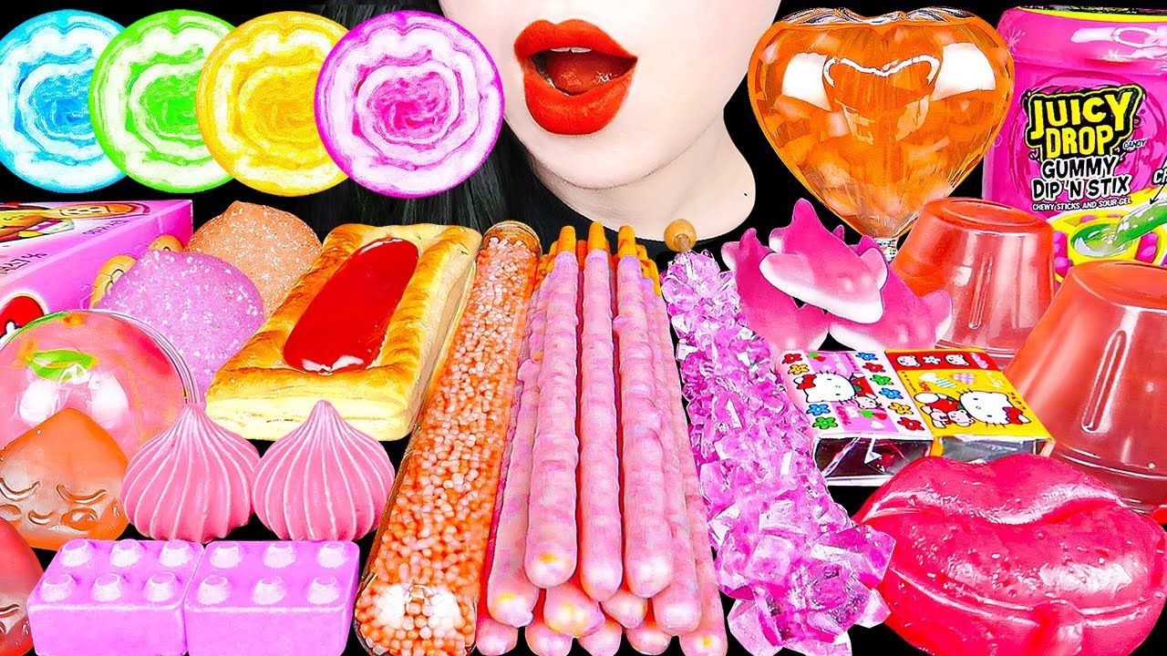 『hongyu』中字 01.28 粉色食品零食78咀嚼音