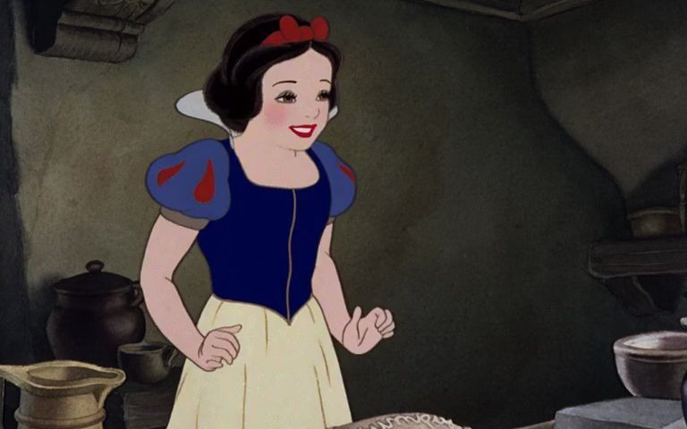 【原声】骗白雪公主吃毒苹果 英文版 1分钟15 视频消音英语配音素材