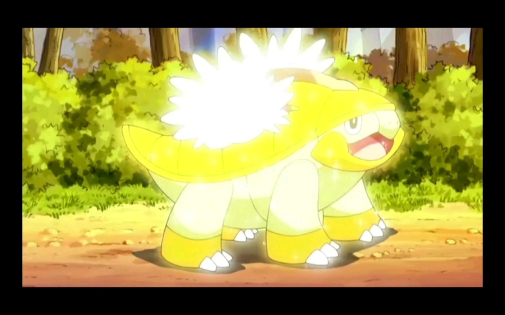 精灵宝可梦 树林龟直接用光合作用就恢复了都不用吃树果