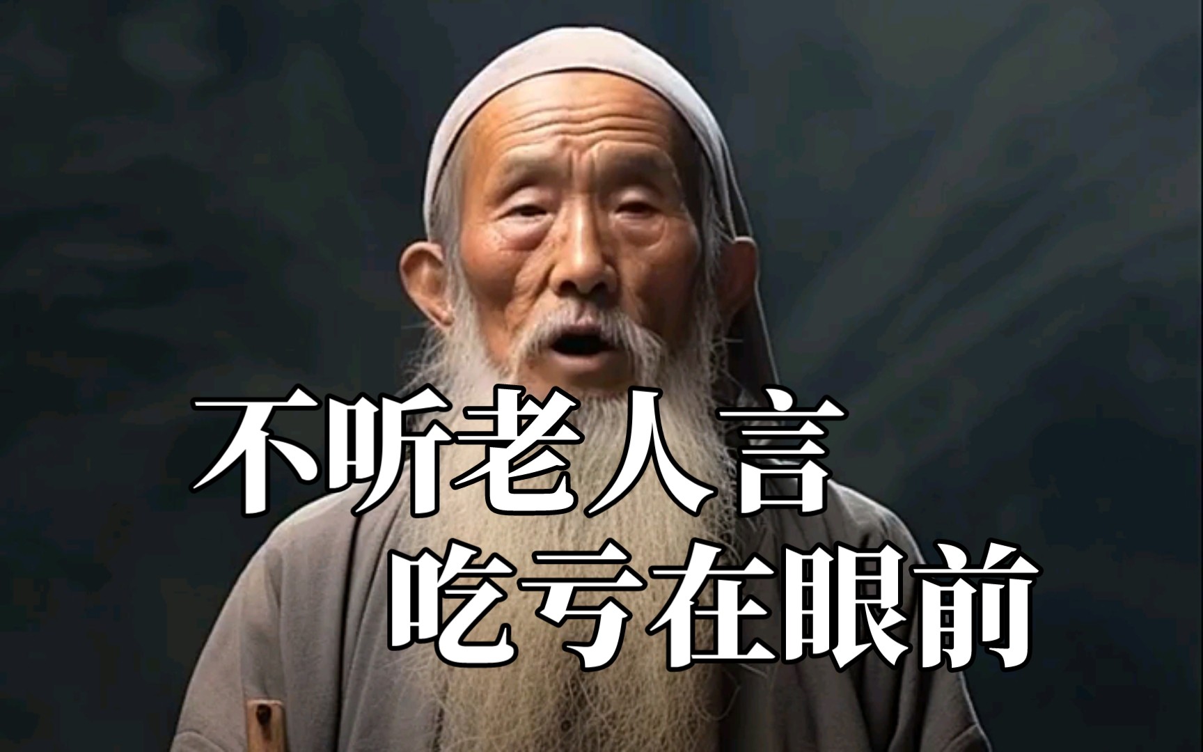 古语: 不听老人言,吃亏在眼前!