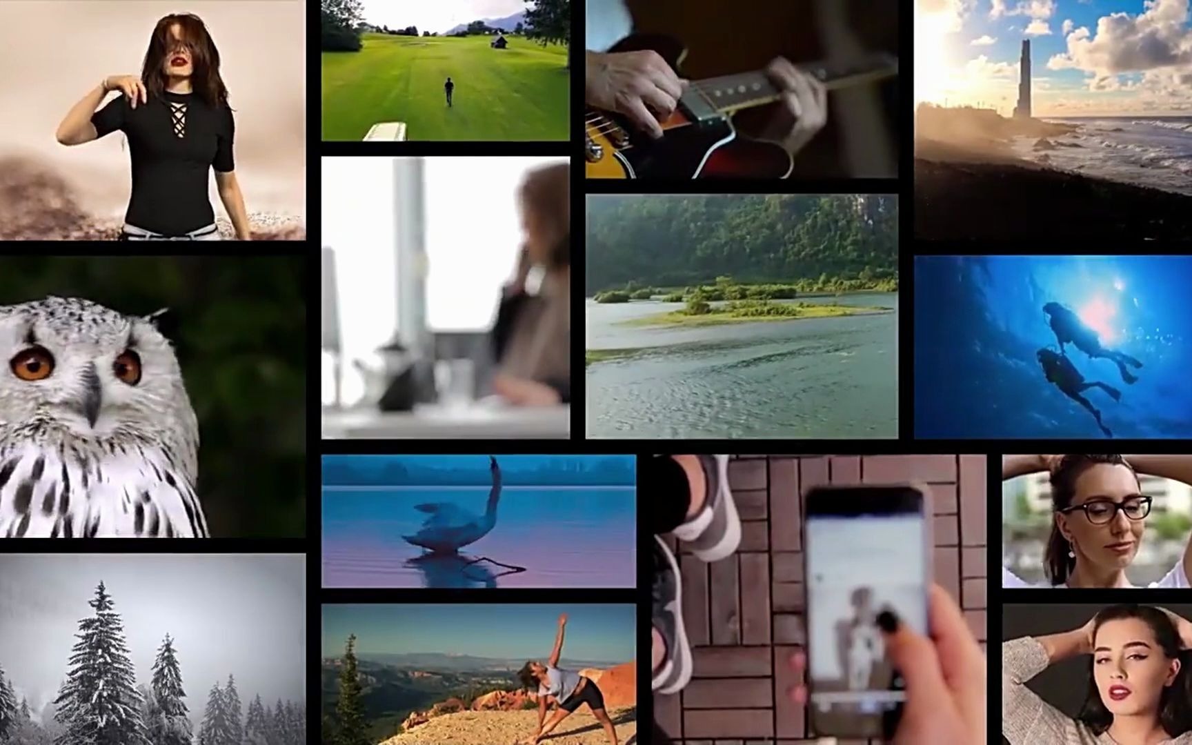 pr模板-视频分屏网格多画面组合预设 multi screen pack and online