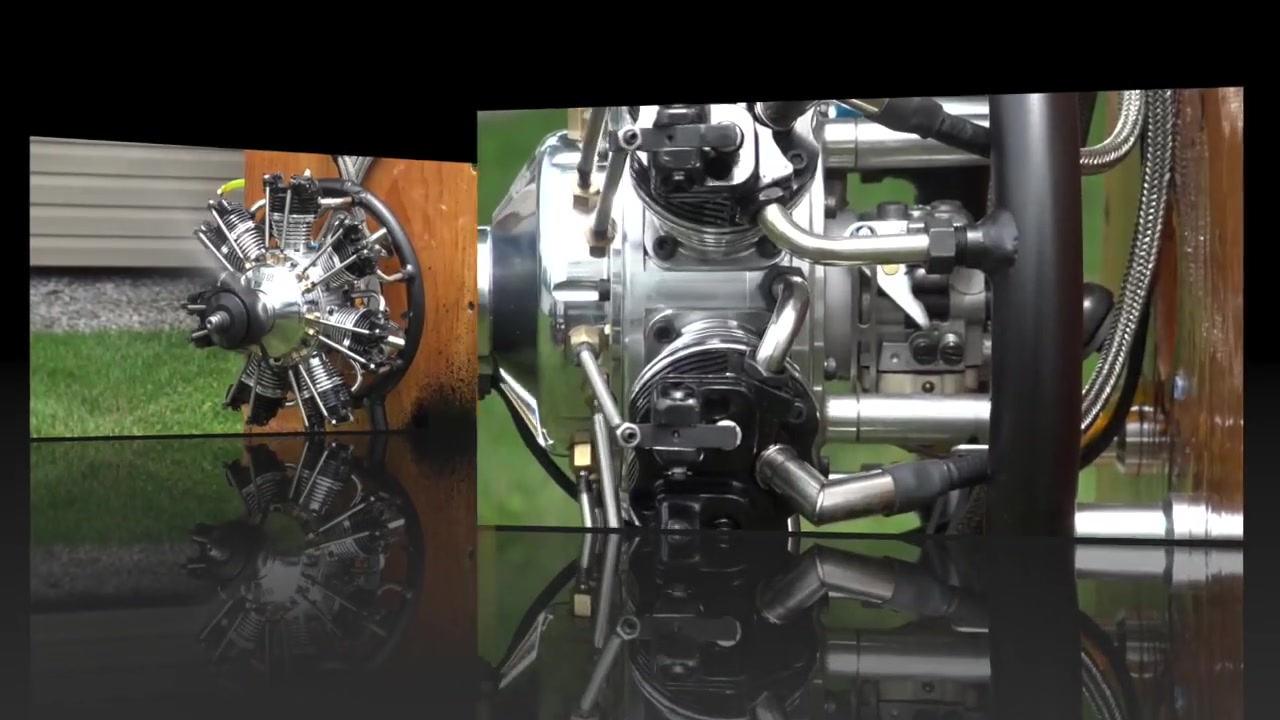 【航模】ums 汽油7缸90cc星形发动机