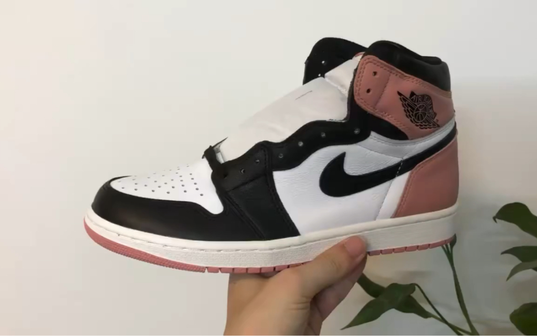 【独家实拍】air jordan 1 high 脏粉 黑脚趾