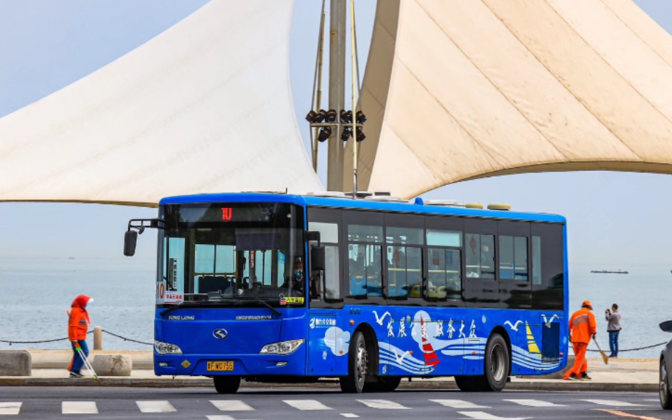 pov.48:烟台公交10路(上海滩花园场站—东方文化市场)夜景前方展望pov