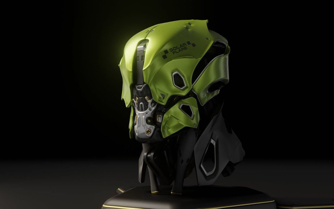 zbrush中科幻头盔的硬表面雕刻流程