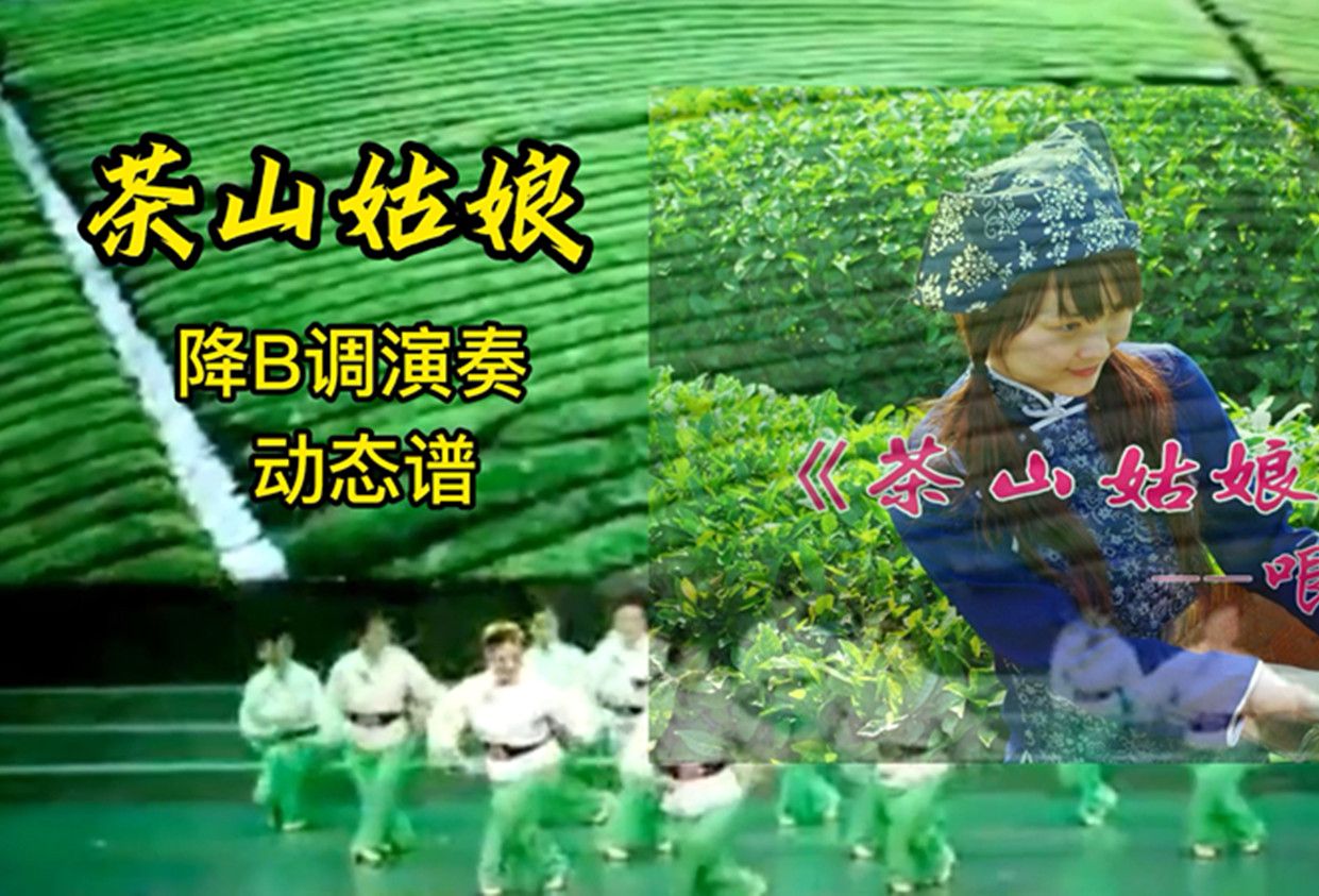 葫芦丝《茶山姑娘》降b调演奏 动态谱