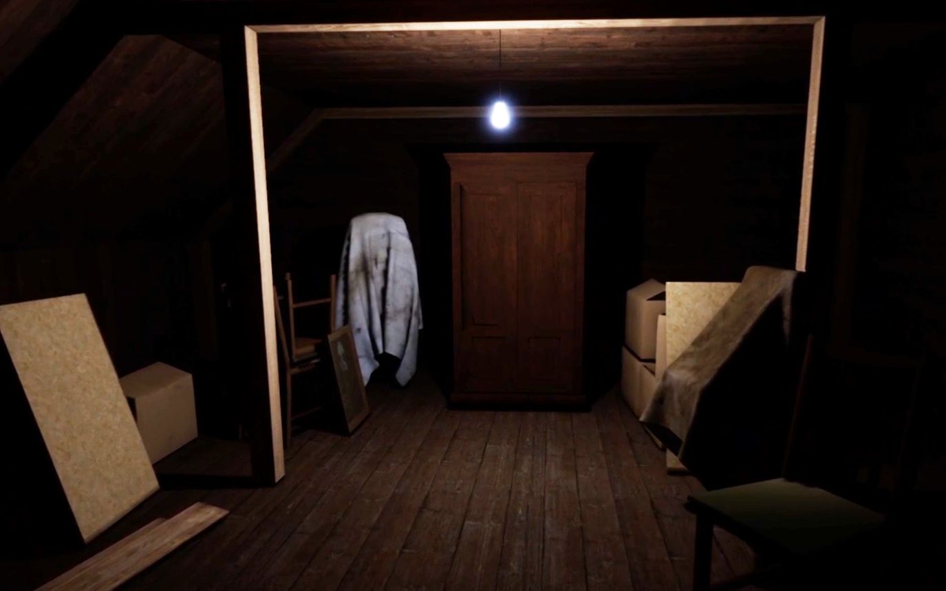 恐怖游戏《阁楼有人 there is a man in the attic》惊悚实况