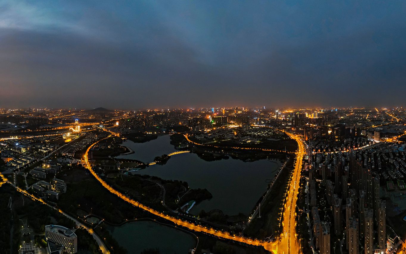 安徽翡翠湖夜景图片