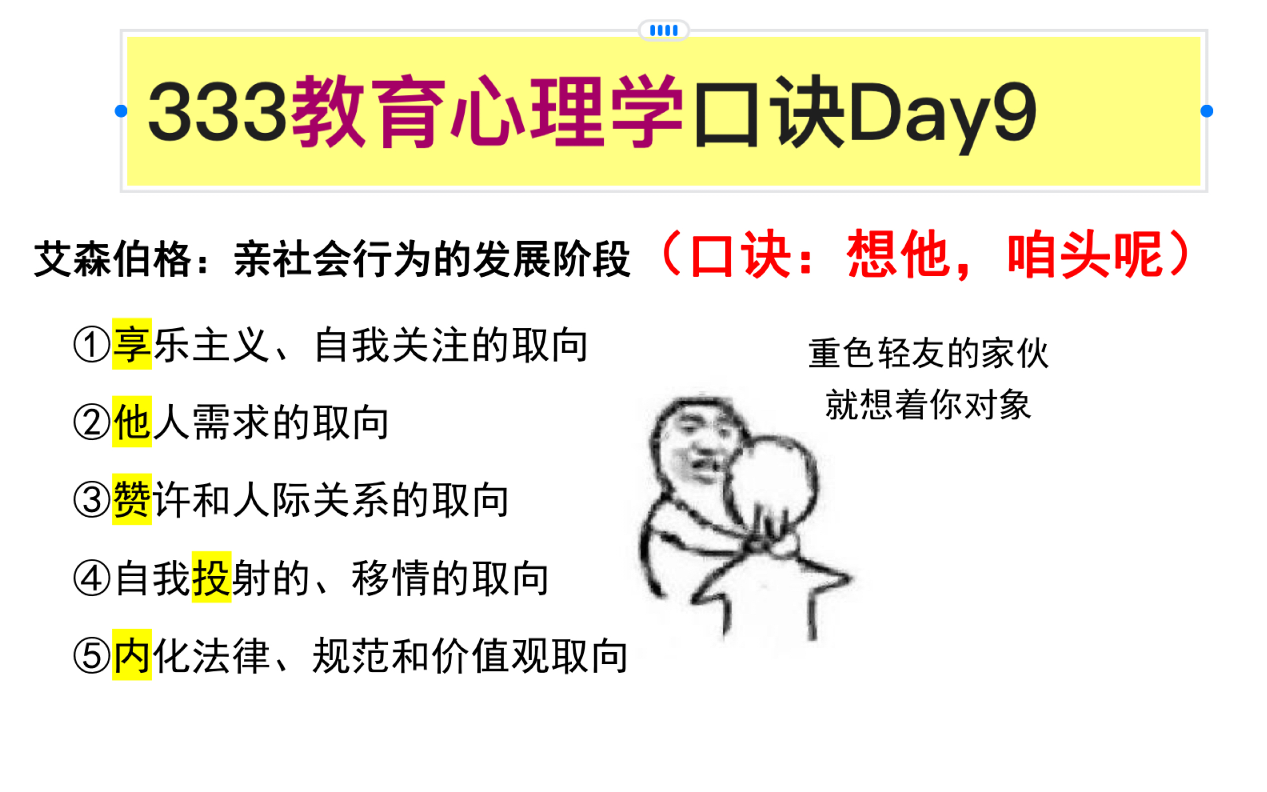 333框架口诀带背|教育心理学:艾森伯格亲社会行为发展阶段Day9哔哩哔哩bilibili