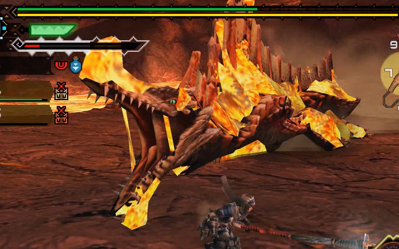 茄酱的新手狩猎实录怪物猎人p3太刀下位炎戈龙