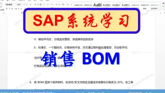 SAP软件 销售BOM