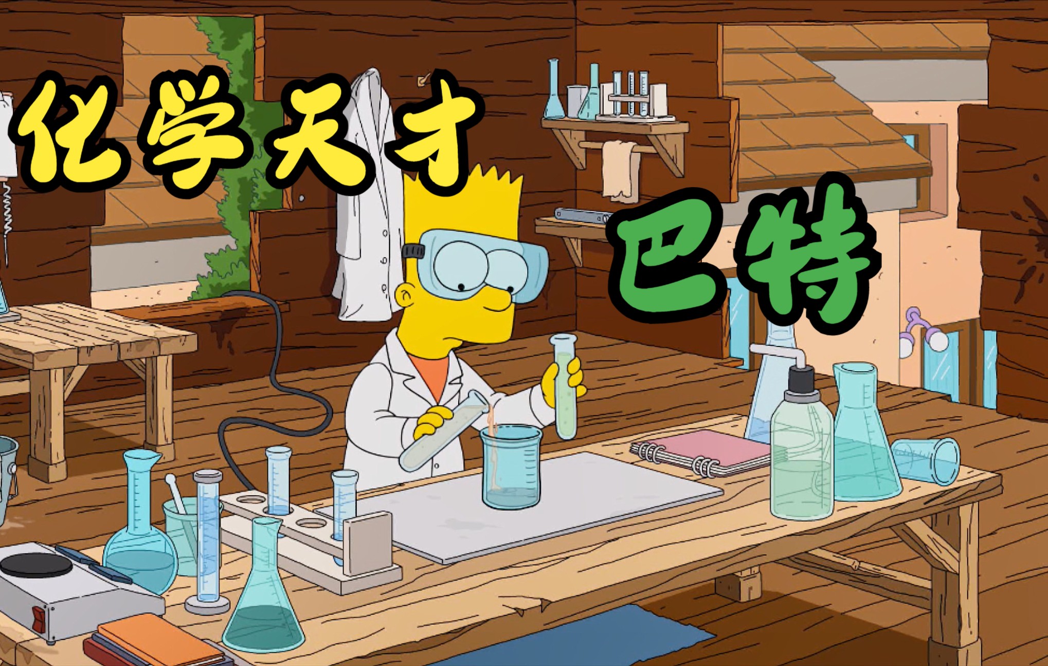 辛普森一家:巴特成了化学天才,轻松摧毁学校