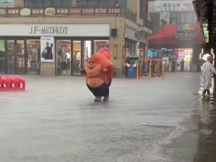 人偶小鼠一路奔跑躲雨,短短几秒从阳光小鼠摔成了“ 老鼠”,网友:上1秒好像下1秒心酸＂哔哩哔哩bilibili